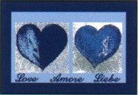 Sauberlauf-Fußmatte Blue Hearts