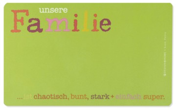 Frühstücksbrettchen Familie