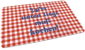 Frühstücksbrettchen Wer unten liegt