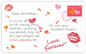 Frühstücksbrettchen Love forever