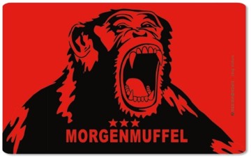 Frühstücksbrettchen Morgenmuffel Affe