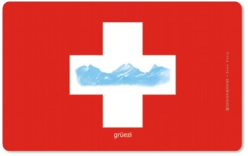 Frühstücksbrettchen Swiss Cross - Grüezi