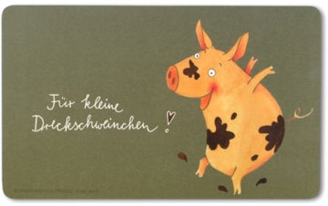 Frühstücksbrettchen Dreckschweinchen