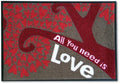 Sauberlauf-Fußmatte All you need is love