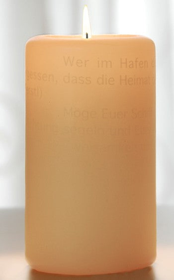 Wortlicht-Kerze Wünsche zur Hochzeit