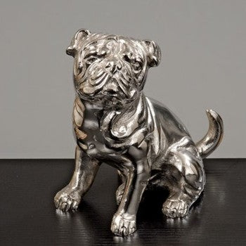 Deko-Figur Mops silber