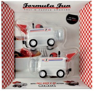 Aufziehbare Rennwagen -Gewürzstreuer