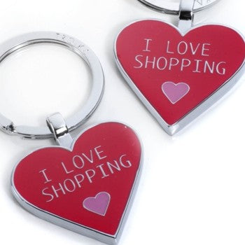 Schlüsselanhänger I love shopping
