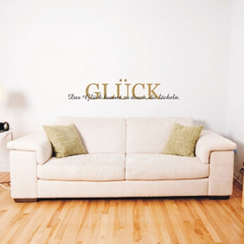 Wandaufkleber Glück gold