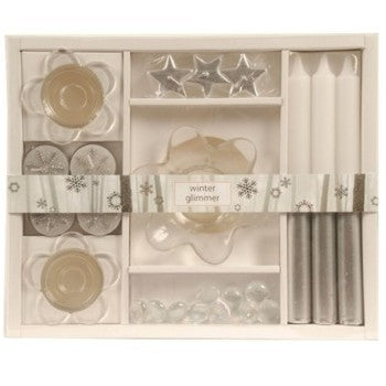 Teelichthalterset Winter Schimmer