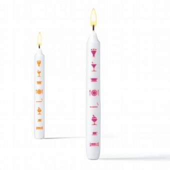 Candle-Light-Dinner Kerze pink 